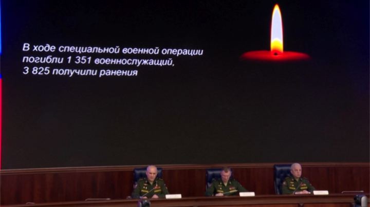 Ucraina, Russia dà primi bilanci su perdite: morti 1.351 soldati
