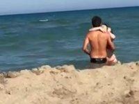 Hot scene in Sicily a couple having at the seaside