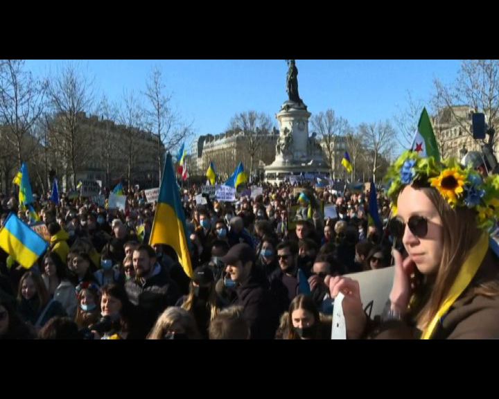 Le manifestazioni di sostegno all'Ucraina in Europa