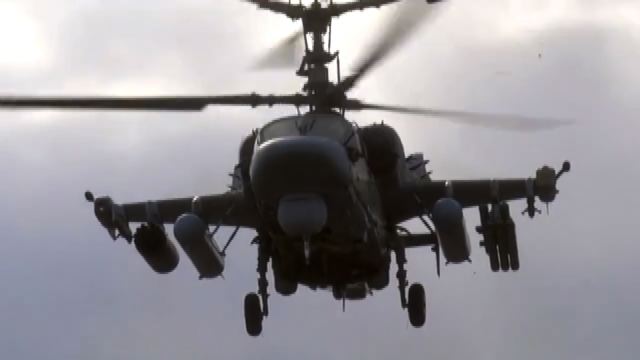 Elicotteri da combattimento russi in azione contro forze ucraine