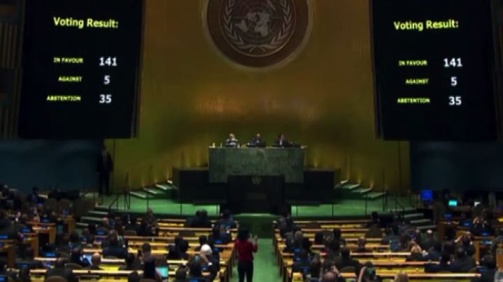 L'Onu approva fra applausi risoluzione contro l'invasione russa