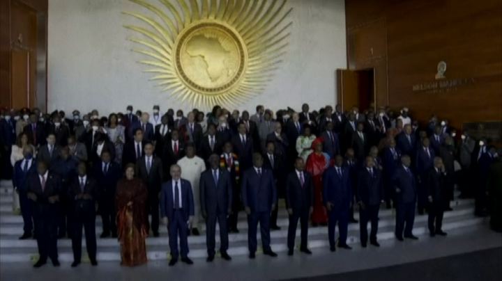Foto di gruppo per i leader africani in Etiopia