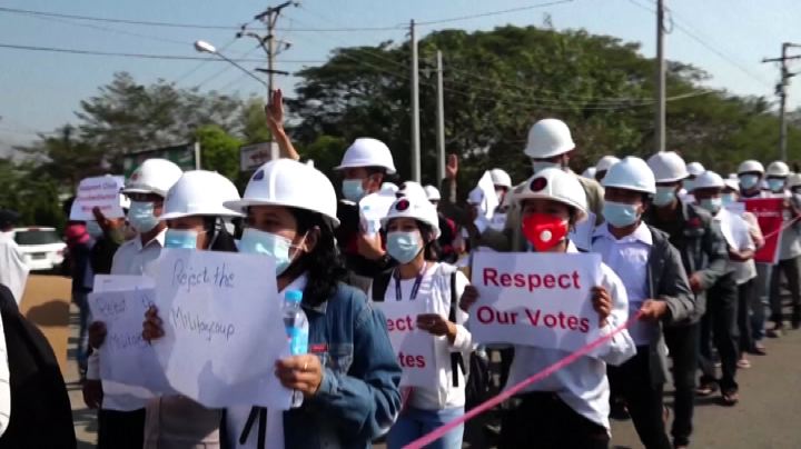 Sesto giorno di proteste in Myanmar contro il colpo di stato