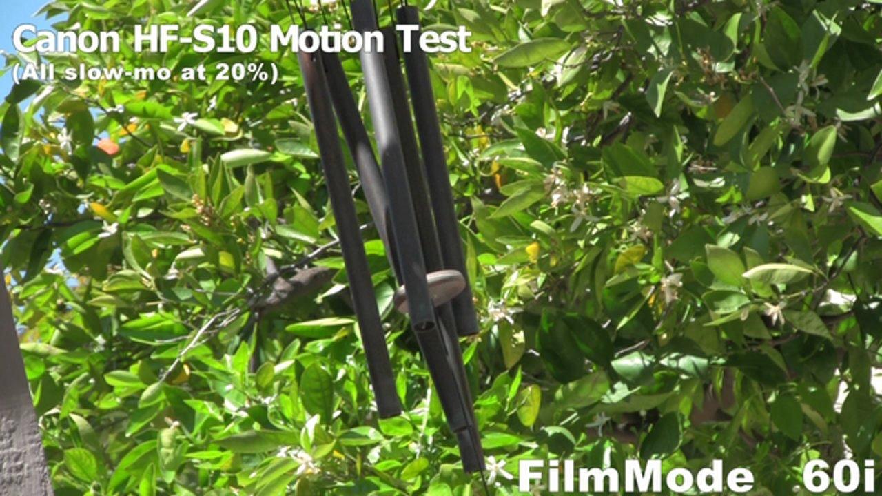 HD - Canon HF-S10 Slow Motion tests Shutter and Frame changes