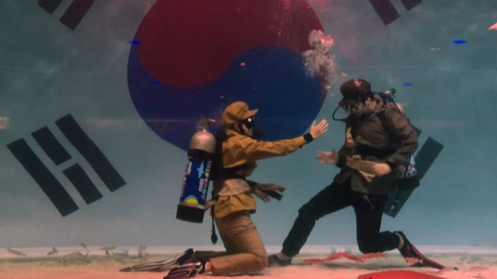 La Corea festeggia il giorno della liberazione sott'acqua