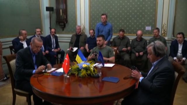 Ucraina, iniziato a Leopoli trilaterale Zelensky-Erdogan-Guterres